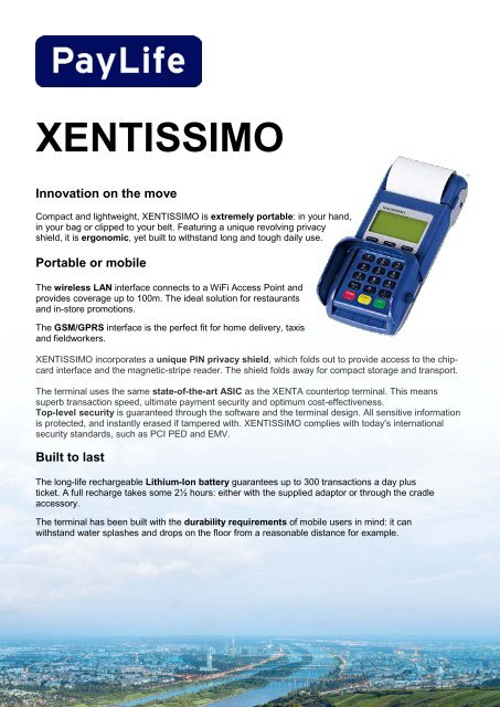 Xentissimo Innovation On The Move Paylife