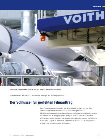 Der Schlüssel für perfekten Filmauftrag - Voith