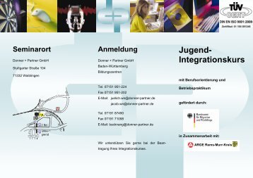 Jugend- Integrationskurs - Donner + Partner