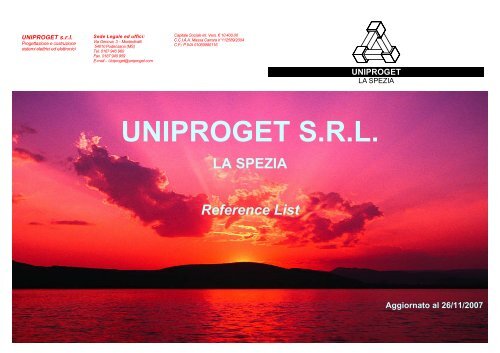 UNIPROGET SRL LA SPEZIA Reference List