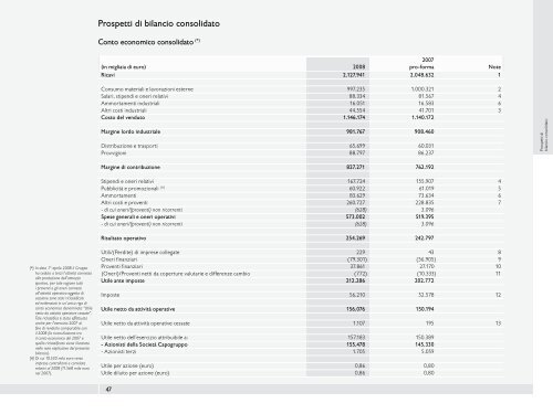 Bilancio Consolidato - Benetton Group