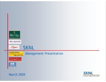 Management Presentation March 2009 - SKNL