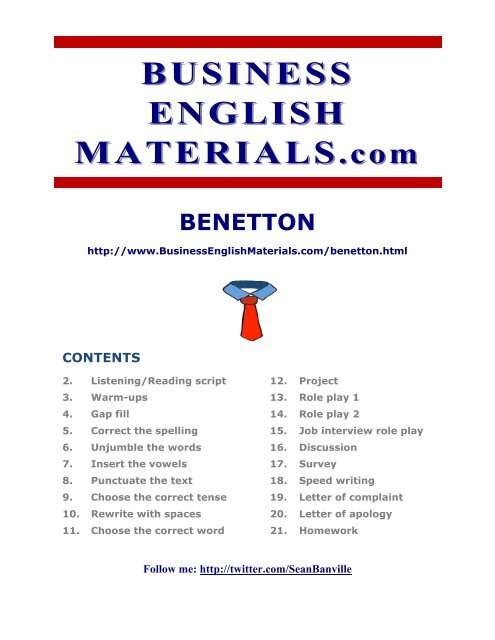 benetton - Business English Materials.com