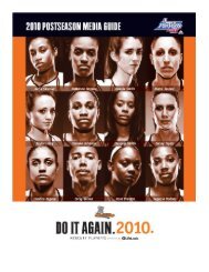 2010 phoenix mercury playoff media guide - WNBA.com