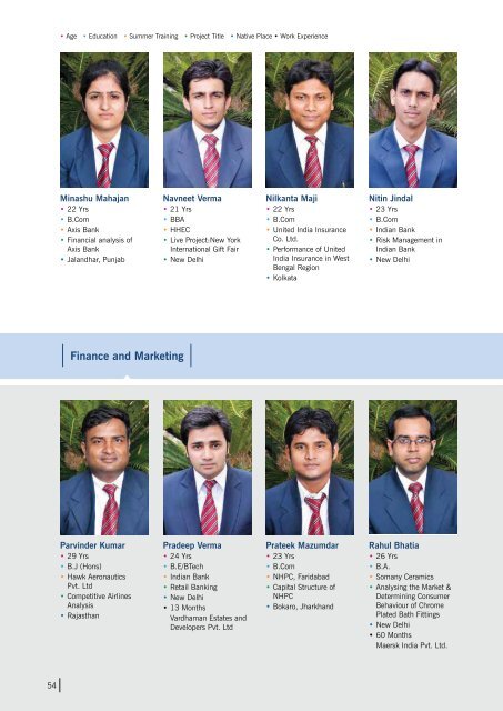 Placement Brochure - Asia Pacific Institute of Management