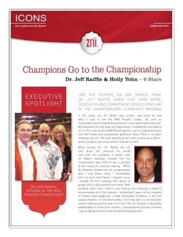 Champions Go to the Championship - Zrii Recognition