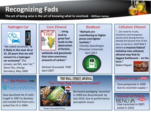 The Future of Fuels and Alternative Feedstocks - The Dow Chemical ...