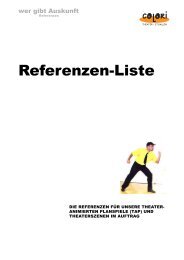 Referenzen-Liste - Colori - Theater St. Gallen