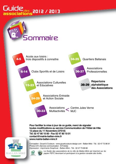 Guide des Associations 2012-2013 (pdf - 5,13 - Ballan-Miré