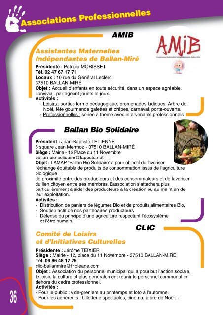 Guide des Associations 2012-2013 (pdf - 5,13 - Ballan-Miré