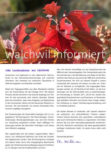 walchwil_informiert_Nr. - Gemeinde Walchwil