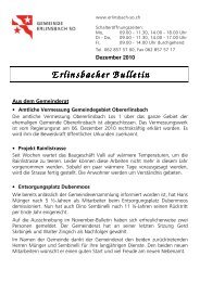 Infoblatt 2010-12 Dezember - Gemeinde Erlinsbach SO