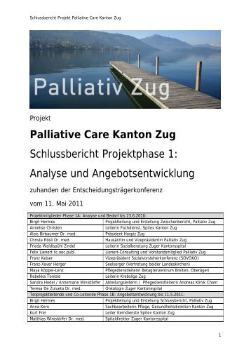 Palliative Care Kanton Zug Schlussbericht ... - Palliativ Zug