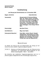 Kundmachung - Gemeinde Pfunds