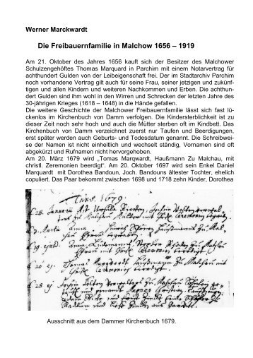 Die Familie des Freibauern in - Heimatbund Parchim e.V.