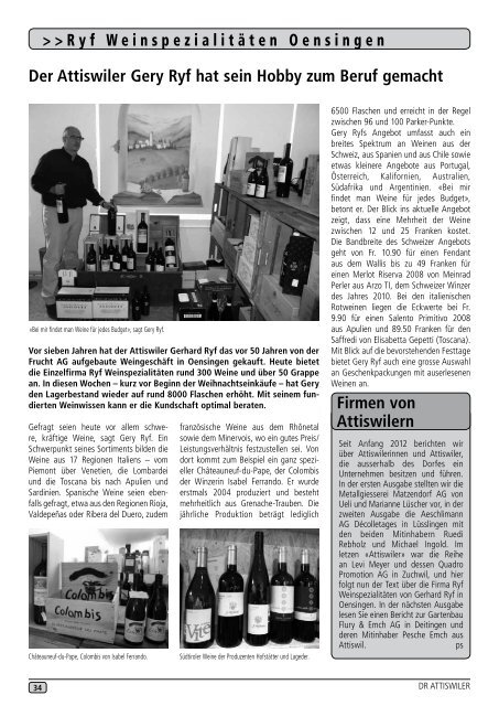 Ausgabe 4/2012 - Gemeinde Attiswil