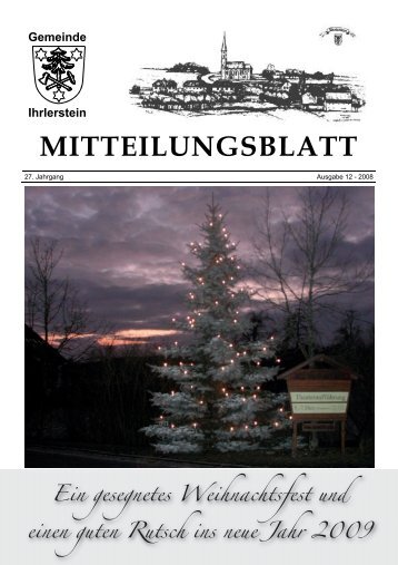 MITTEILUNGSBLATT - Ihrlerstein