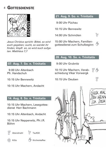 kirchen nachrichten - Gemeinde Machern