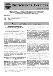 RIETSCHENER ANZEIGER - Gemeinde Rietschen