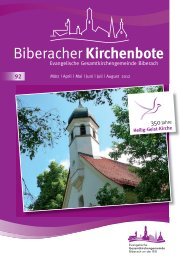 Bonhoefferkirche - Evangelische Gesamtkirchengemeinde Biberach