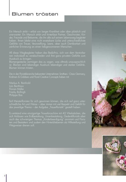 Blumen spenden Trost - Spieker Floristenbedarf GmbH