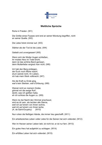 Weltliche Sprüche Und Zitate Richard Meyer Bestattungen