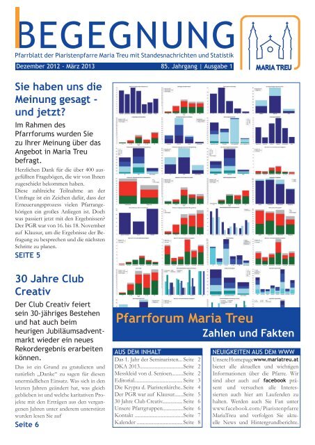 Dezember 2012 - März 2013 - Piaristenpfarre Maria Treu