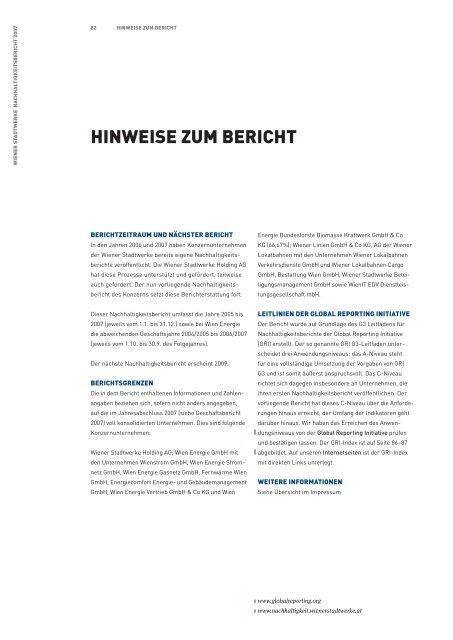 zum Bericht - Wiener Stadtwerke