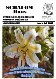 Geburtstage im Juni/Juli - Schalom-Haus