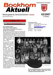 Mitteilungsblatt der Gemeinde Bockhorn 02/2007