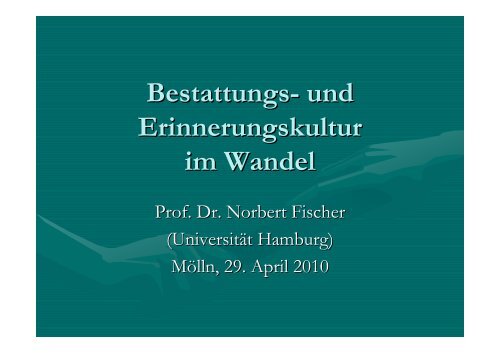 Vortrag von Prof. N. Fischer
