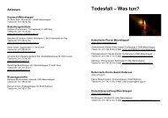 Todesfall – Was tun?