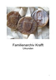 Familienarchiv Krafft - Urkunden - Stadtarchiv Ulm