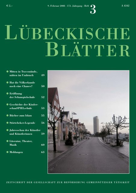 Über die „KinderschauSPIELschule“ in Lübeck - Lübeckische Blätter