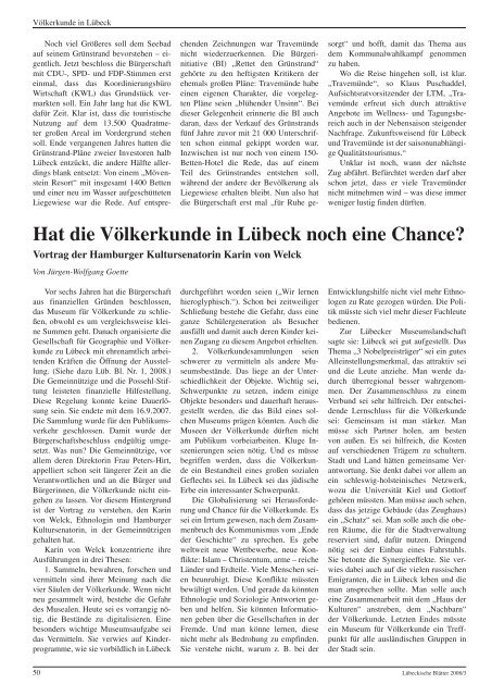 Über die „KinderschauSPIELschule“ in Lübeck - Lübeckische Blätter