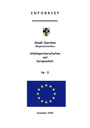 INFOBRIEF **************** Stadt Dorsten