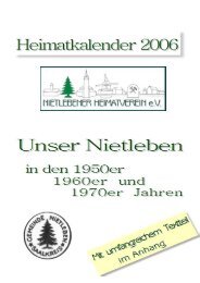 Heimatkalender 2006 - Nietlebener Heimatverein eV