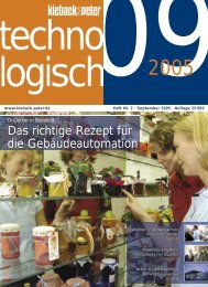 Technologisch 09/2005 - Kieback & Peter GmbH