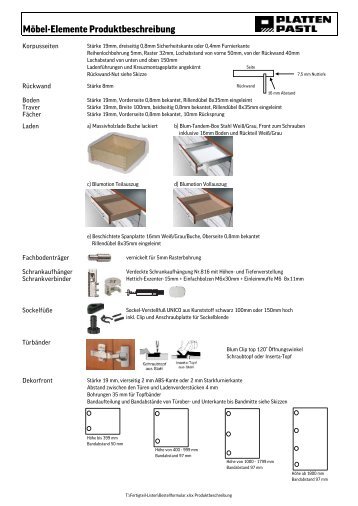 Möbel-Elemente Produktbeschreibung