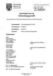 Gemeinde Pasching Verhandlungsschrift