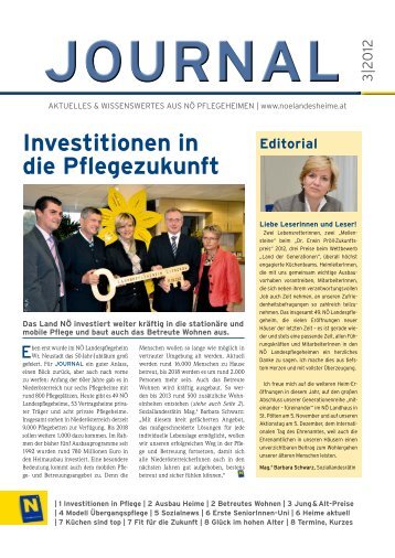 Investitionen in die Pflegezukunft - NÖ Landesheime