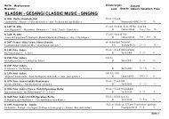 klassik - gesang/ classic music - singing