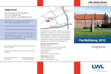 Fortbildungsprogramm 2012 Flyer zum ... - LWL-Klinik Herten