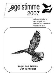 Vogel des Jahres - Vogel und Naturschutzverein Glattbach