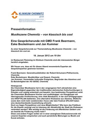 Presseinformation Musikszene Chemnitz – von klassisch bis cool ...
