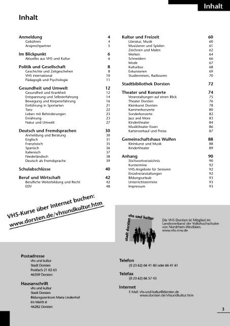 Beruf und Wirtschaft - Stadt Dorsten