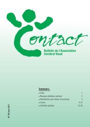 Bulletin de l'Association Cerebral Vaud - Vereinigung Cerebral