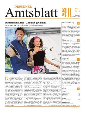 Zusammenhalten – Zukunft gewinnen - Dresdner Amtsblatt