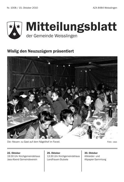 Mitteilungsblatt - Weisslingen