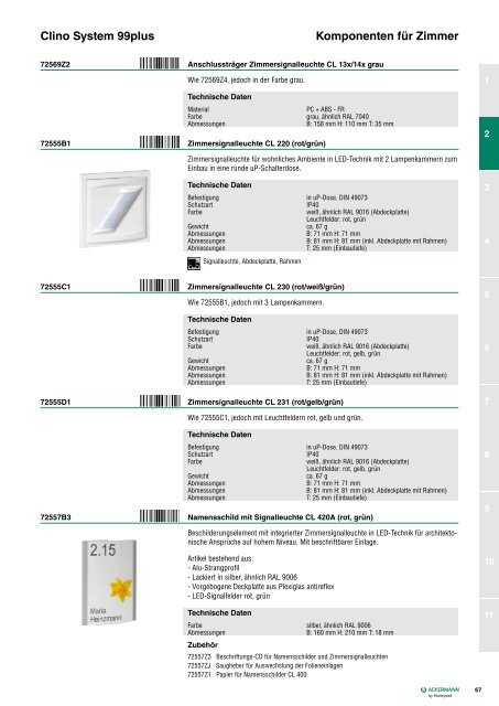 Katalogauszug Ackermann-Clino System 99plus - IGS-Industrielle ...